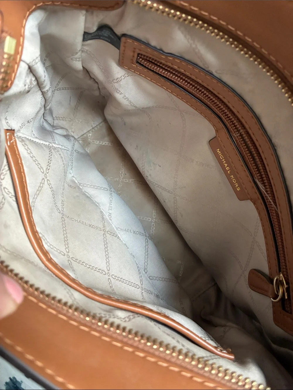 Michael Kors Brown Signature crossbody Bag with Brown Trim